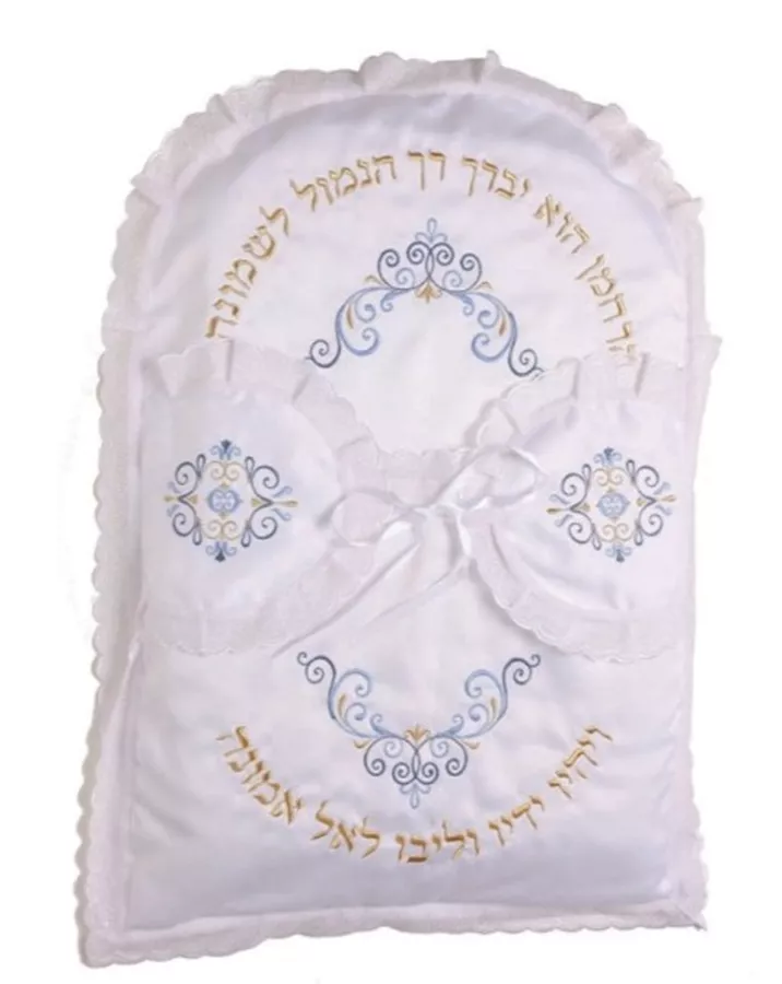 כרית לברית מילה רקמה זהב